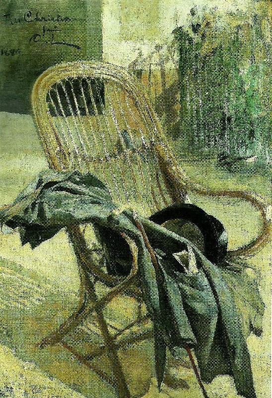 Carl Larsson korgstol med kladesplagg Germany oil painting art